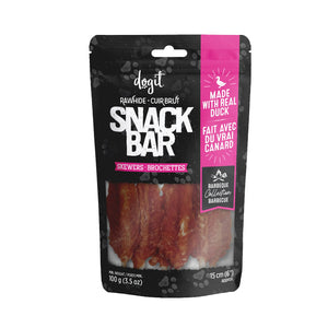 Gâteries pour chien Snack Bar brochettes de canard et peau de bœuf, 100 g - Animatout