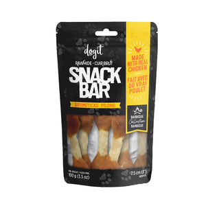 Gâteries pour chien Snack Bar pilons de poulet et peau de bœuf, 100 g - Animatout