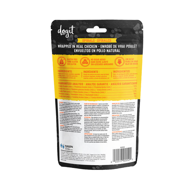 Gâteries pour chien Snack Bar spirales de peau de bœuf enrobées de poulet - Animatout