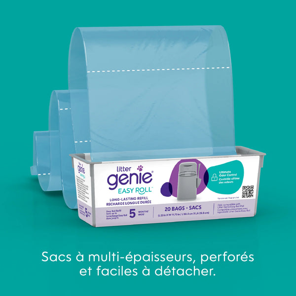 Recharge pour poubelle Litter Genie Easy Roll, dure jusqu'à 5 mois