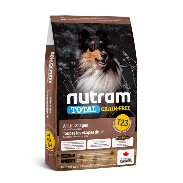 Nourriture pour chien sans grains TOTAL (T23), poulet & dinde 25 lb