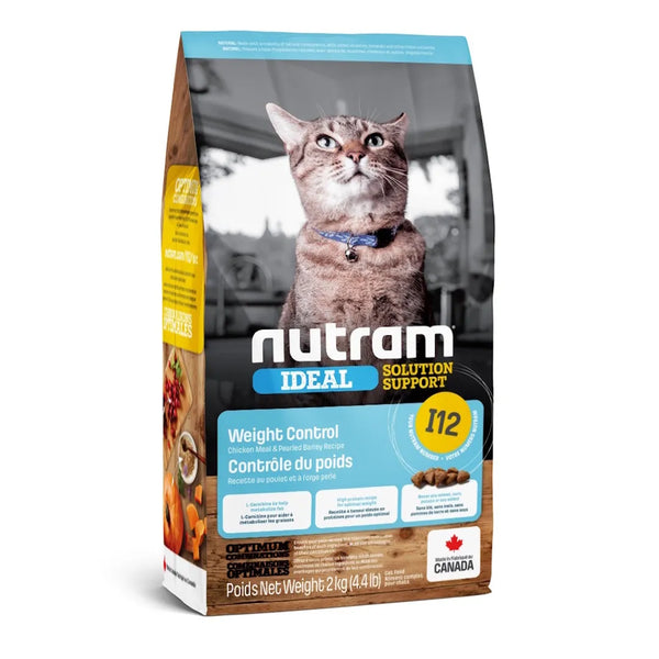 Nourriture pour chat IDEAL (I12), contrôle du poids, poulet & orge