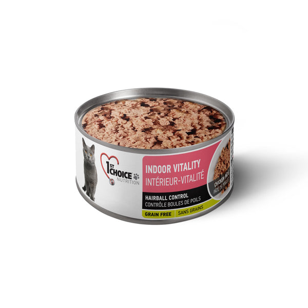 Nourriture en conserves pour chat, intérieur vitalité - pâté de poulet sans grains 156 g - Animatout