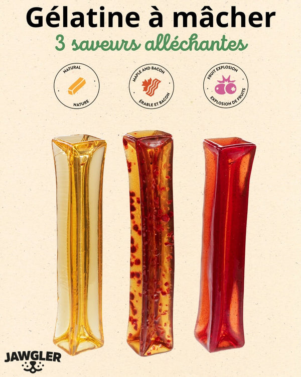 Gâterie pour chien - Gélatine à mâcher - bacon & érable paquet de 3 unités