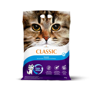 Litière classic  agglomérante non parfumée 14 kg - Animatout