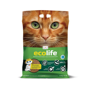 Litière ecolife  agglomérante 5,5 kg - Animatout