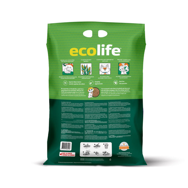 Litière ecolife  agglomérante 5,5 kg - Animatout