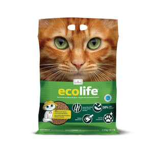 Litière ecolife  agglomérante 5,5 kg - Animatout