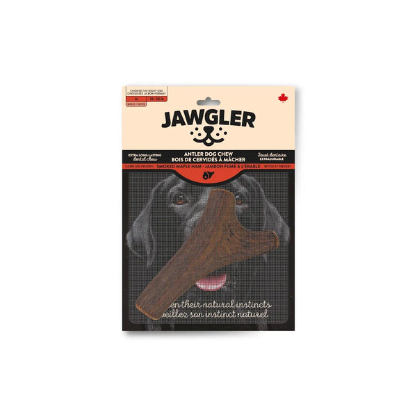 Bois de cervidés à mâcher pour chiens, entier - jambon fumé à l'érable