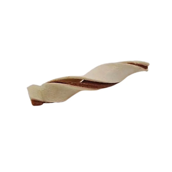 Os de cuir pour chien - duo twists blanc/bacon