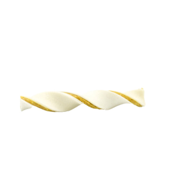 Os de cuir pour chien - duo twists blanc/bacon