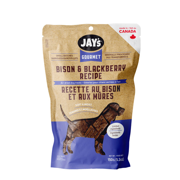Jay's Gourmet, gâteries pour chien, bison et mûres - Animatout