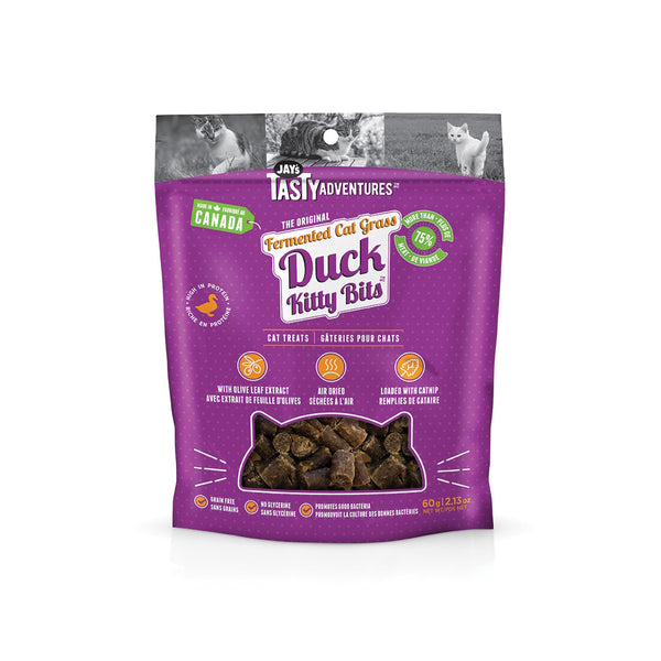 Jay's Kitty Bits, gâteries fermentées pour chat, canard 60 g - Animatout