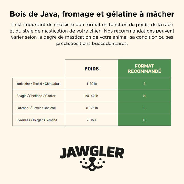 Gâterie de gélatine à mâcher pour chiens - nature