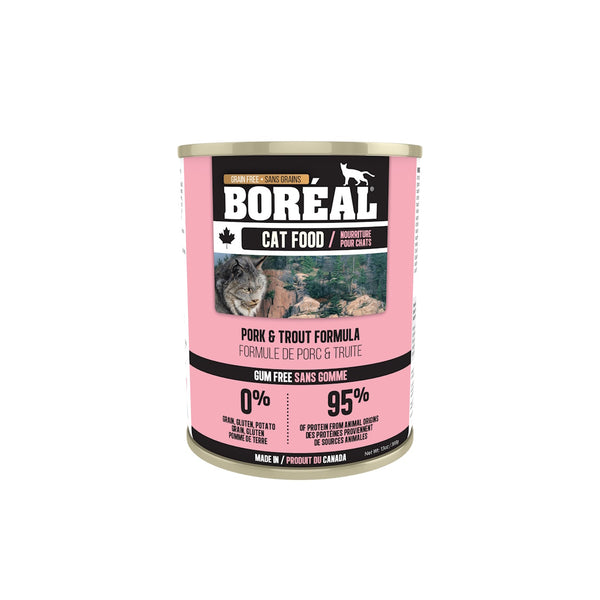 Conserve pour chat, porc et truite