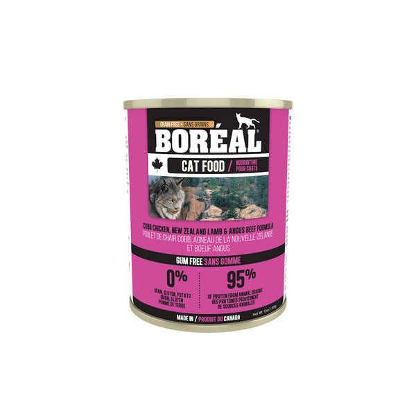 Conserve pour chat, poulet cobb, agneau & boeuf angus