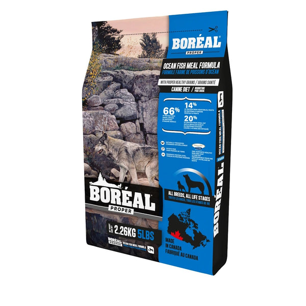 Nourriture pour chien Proper,  grains santé, poisson d'océan