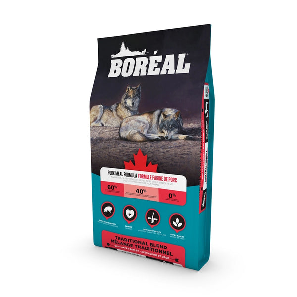 Nourriture pour chien MÉL. TRAD., grains santé, porc 11.35 kg