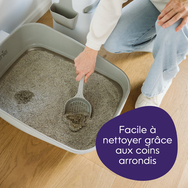 Bac à litière Litter Genie Platinum avec fond fait d'acier inoxydable