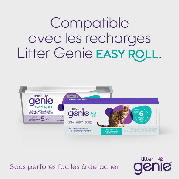 Poubelle à litière Litter Genie Platinum fait d'acier inoxydable