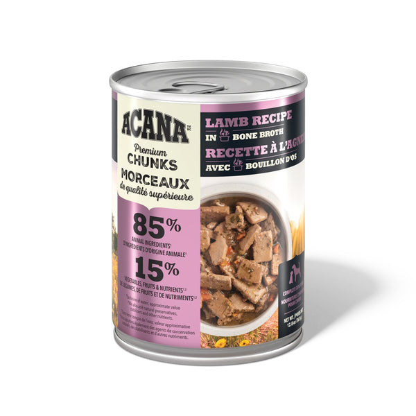 Nourriture pour chien morceaux d'agneau avec bouillon d'os 363 g