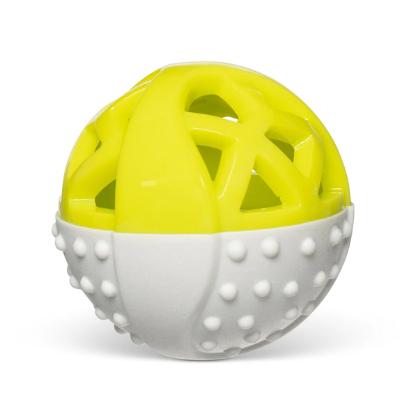 Jouet "Totally Pooched, catch n' squeak" jouet en caoutchouc pour chien - balle grise et  verte