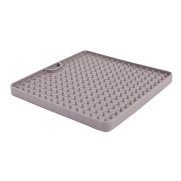 Tapis d'alimentation thérapeutique en silicone (sans spatule) - gris - 8"x8"