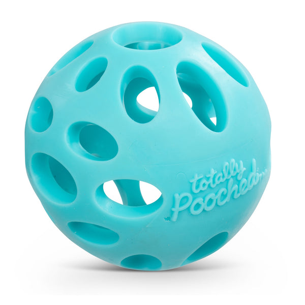 Jouet "Totally Pooched, huff'n puff ball" jouet en caoutchouc pour chien - balle 2.5"