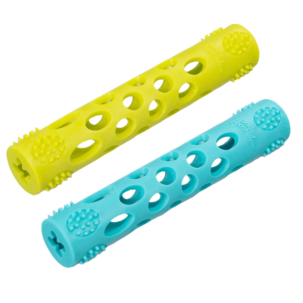 Jouet "Totally Pooched, huff'n puff throw stick" jouet en caoutchouc pour chien bâton 10"