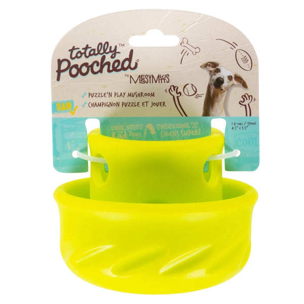 Jouet "Totally Pooched, puzzle'n play" jouet en caoutchouc pour chien - champignon 4"