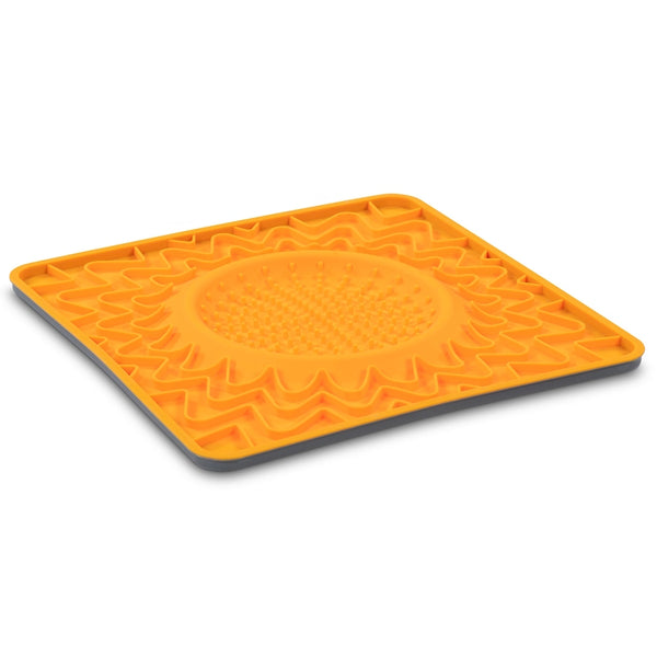 Tapis d'alimentation en silicone avec cadre et bol intégré 10"x10"