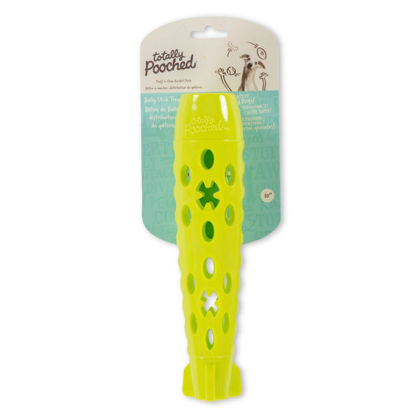 Jouet "Totally Pooched, stuff n'chew" jouet en caoutchouc pour chien - bâton fusée 10"