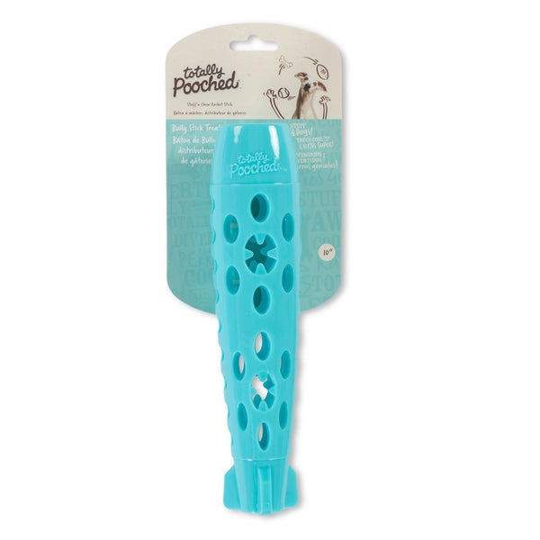 Jouet "Totally Pooched, stuff n'chew" jouet en caoutchouc pour chien - bâton fusée 10"