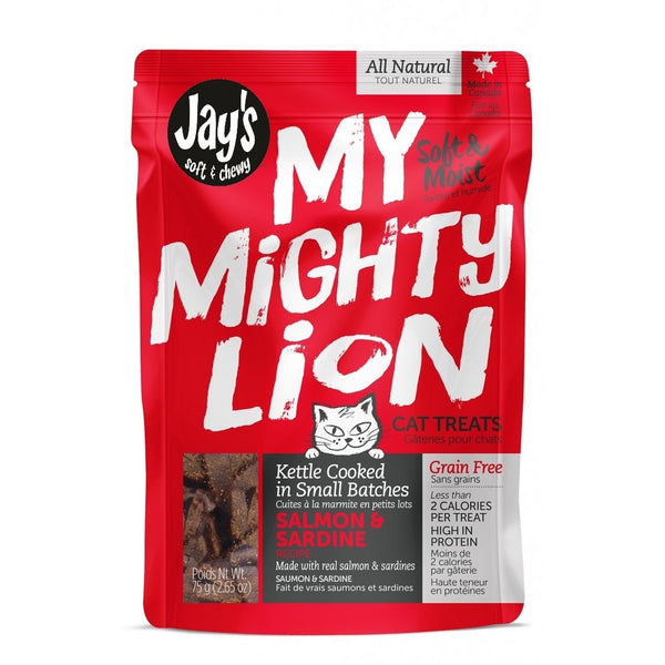 Jay's My Mighty Lion, gâteries pour chat, saumon 75 g