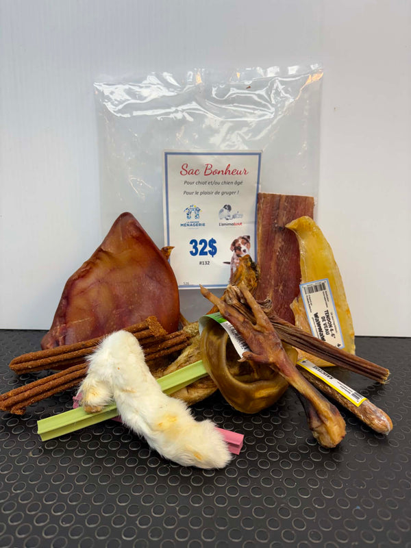 Sac Bonheur – Produits à gruger pour chiots et chiens seniors