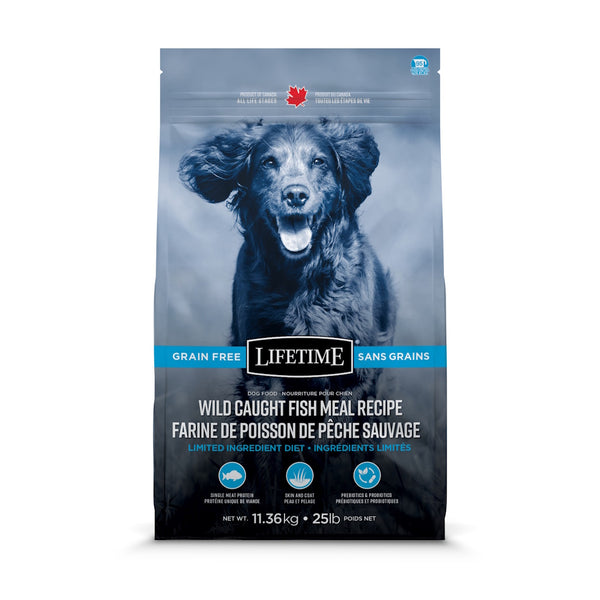 Nourriture pour chien, sans grains, poisson 11.36 kg