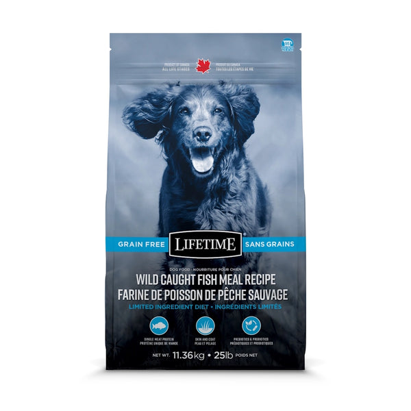 Nourriture pour chien, sans grains, poisson 11.36 kg