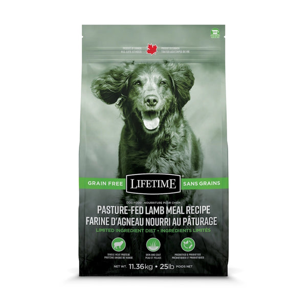 Nourriture pour chien, sans grains, agneau 11.36 kg