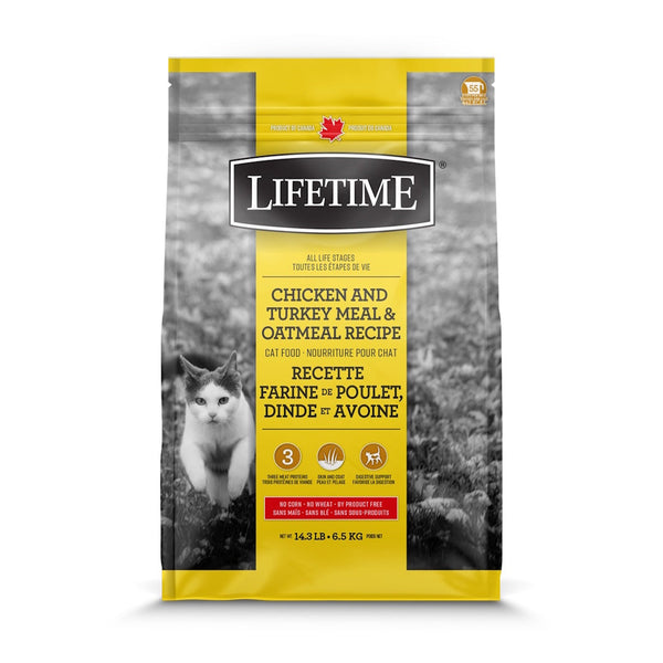 Nourriture pour chat, poulet/dinde/avoine