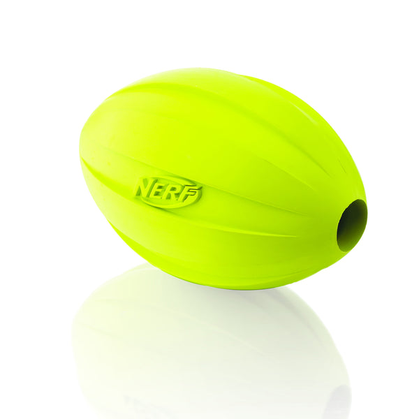 Ballon de football distributeur de régals Nerf Dog, vert, 12,7 cm (5 po)