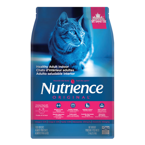 Nourriture pour chat gamme ORIGINAL Chats adultes d’intérieur, Poulet avec riz brun