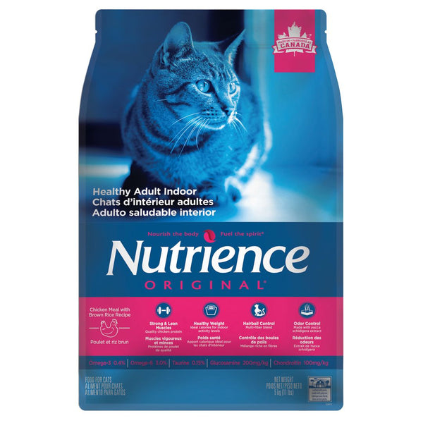 Nourriture pour chat gamme ORIGINAL Chats adultes d’intérieur, Poulet avec riz brun