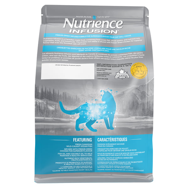 Nourriture pour chat gamme INFUSION Chats d’intérieur adultes, Poisson océanique