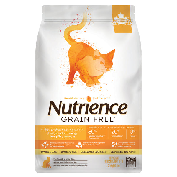 Nourriture pour chats gamme SANS GRAINS Dinde, poulet et hareng