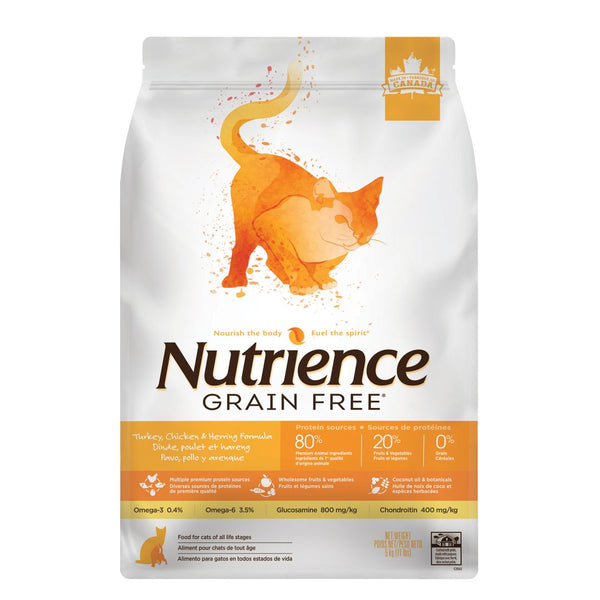 Nourriture pour chats gamme SANS GRAINS Dinde, poulet et hareng