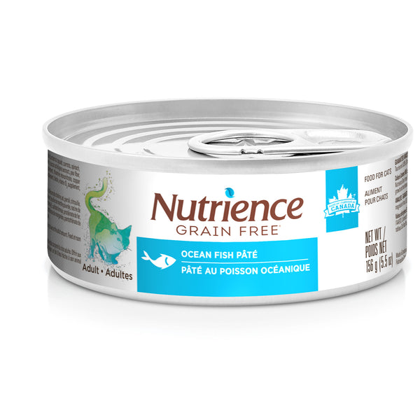 Pâté Nutrience Sans grains pour chats, Poisson océanique, 156 g