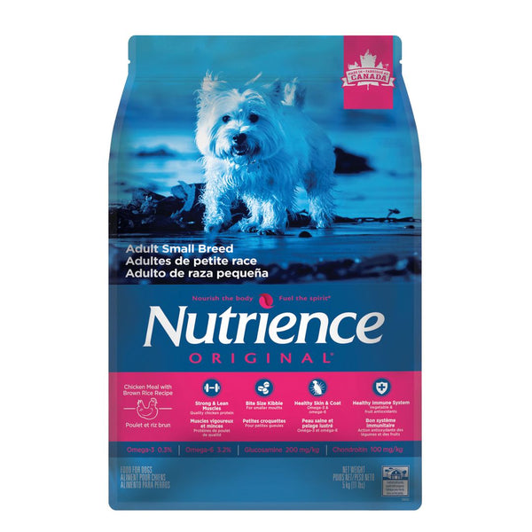 Nourriture Nutrience Original, Adultes de petite race, Poulet et riz brun
