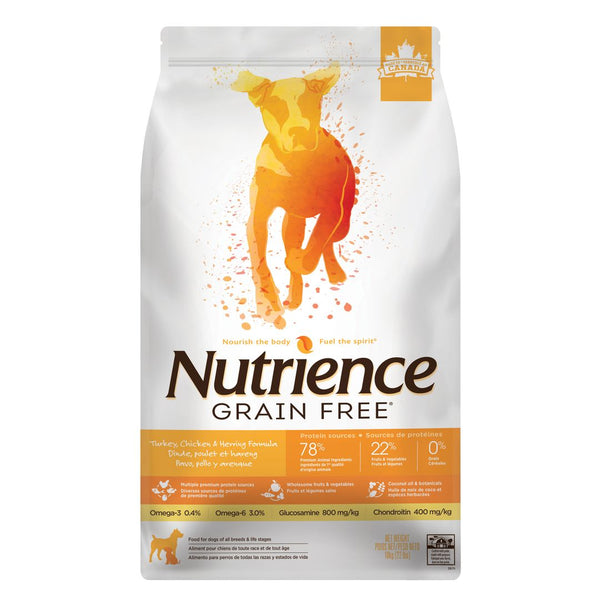 Nourriture Nutrience Sans grains pour chiens, Dinde, poulet et hareng
