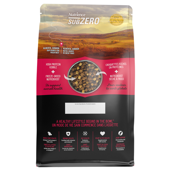 Nourriture Nutrience SubZero Sans grains pour chiens, Gibier des Prairies, 10 kg