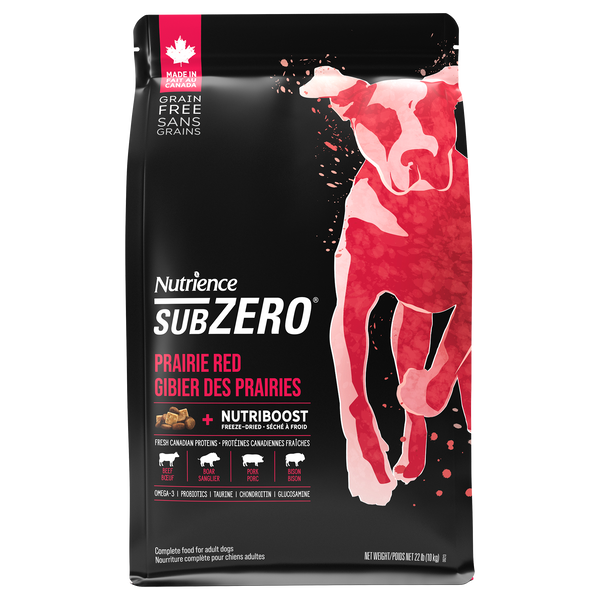 Nourriture Nutrience SubZero Sans grains pour chiens, Gibier des Prairies, 10 kg